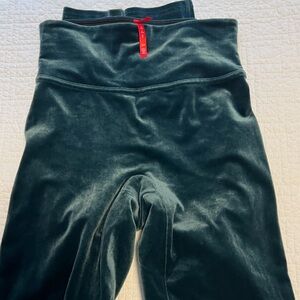 SPANX Green Velvet Leggings